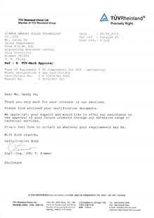  TUV Certyfikat-emperysolar 